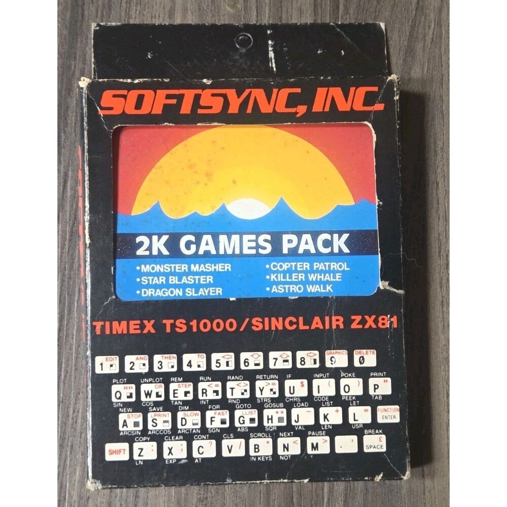 SOFTSYNC 2K GAMES PACK - Timex TS1000 / Sinclair ZX81 - Used